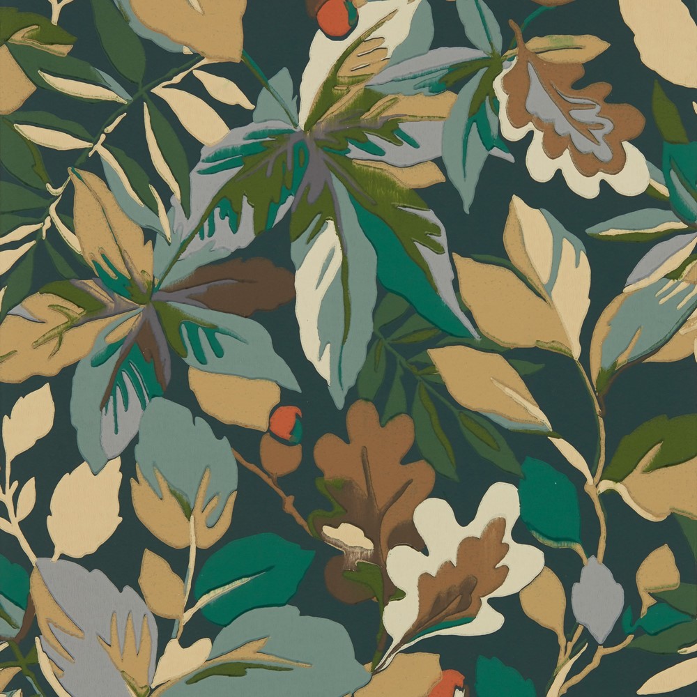 Robins Wood Wallpaper 217224 by Sanderson in Forest Sap Green